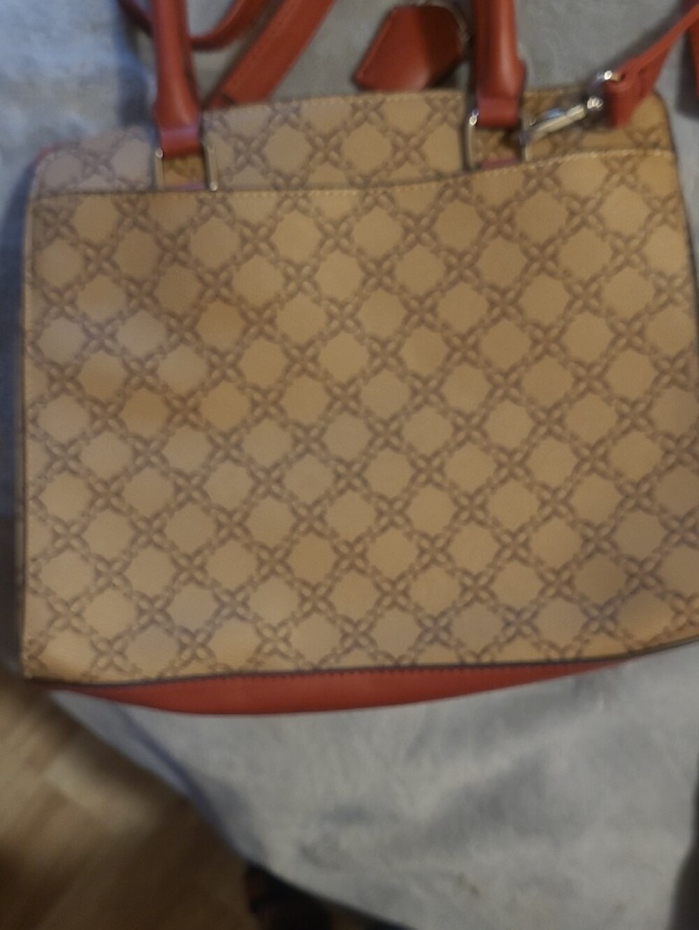 Nine West Tan and Rust Patterned Crossbody NWT - Picture 3 of 10